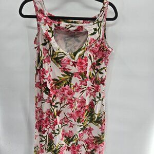 Hearts & Roses London White Pink Chrystia Heart Cut Out Midi Dress Size 14